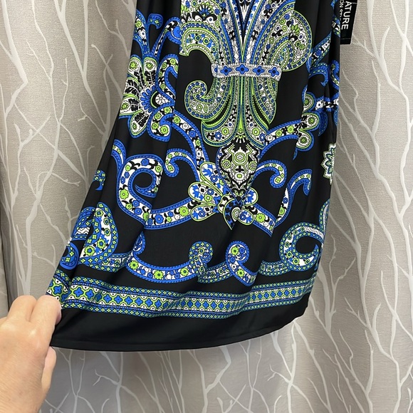 Signature London Style Vibrant Paisley Patterned Dress Size M NWT - Picture 6 of 6